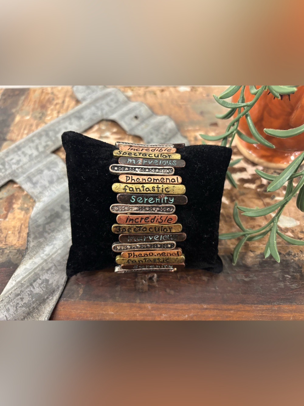 Inspirational Words Multi-Tone Stretch Bracelet - Positive Words